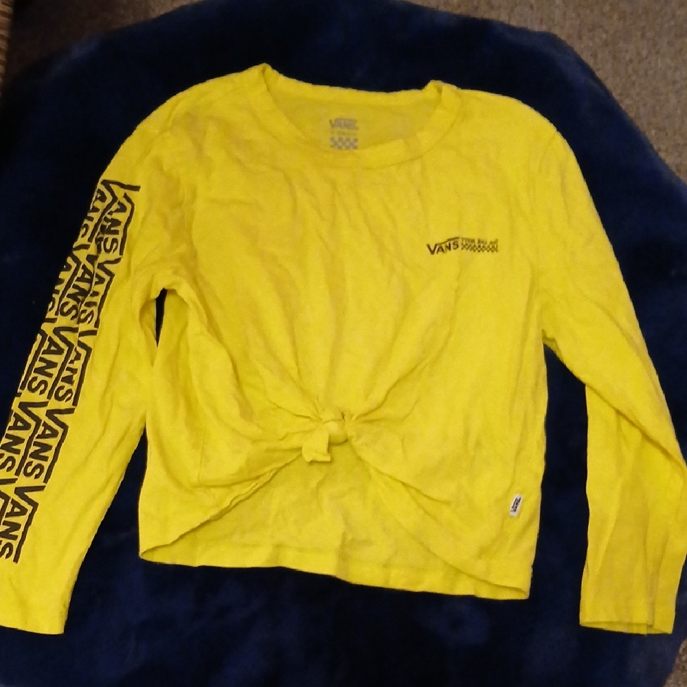 Vans Yellow Long Sleeve Crop Top